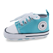 Load image into Gallery viewer, Baby Shoes Boy Girl Star Solid Sneaker Cotton Soft Anti-Slip Sole Newborn Infant First Walkers Toddler Casual Canvas Crib Shoes