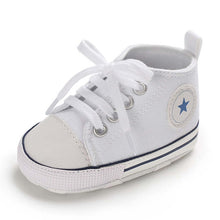 Load image into Gallery viewer, Baby Shoes Boy Girl Star Solid Sneaker Cotton Soft Anti-Slip Sole Newborn Infant First Walkers Toddler Casual Canvas Crib Shoes
